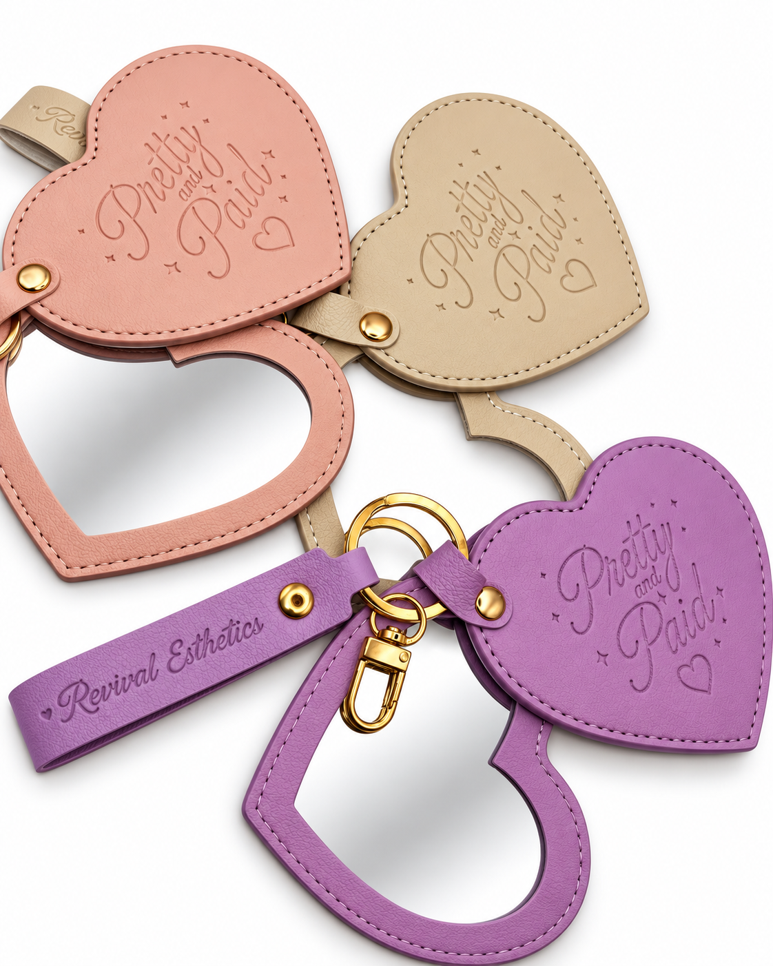 Mirror Heart Keychains
