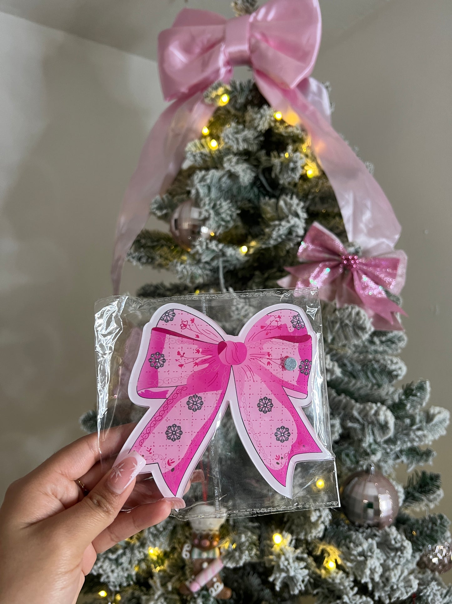 Coquette Pink Bow Lash Tile