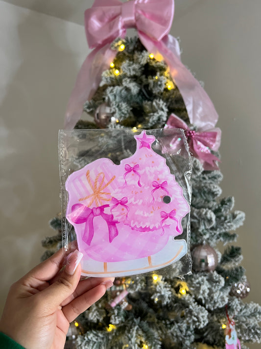 Sugar Sleigh Pink Christmas Lash Tile